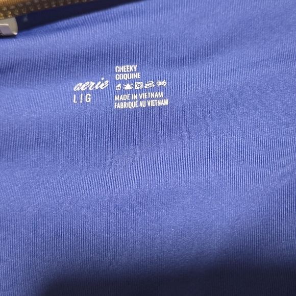 Aerie Blue and Gold Bikini Swimwear - Picture 3 of 3